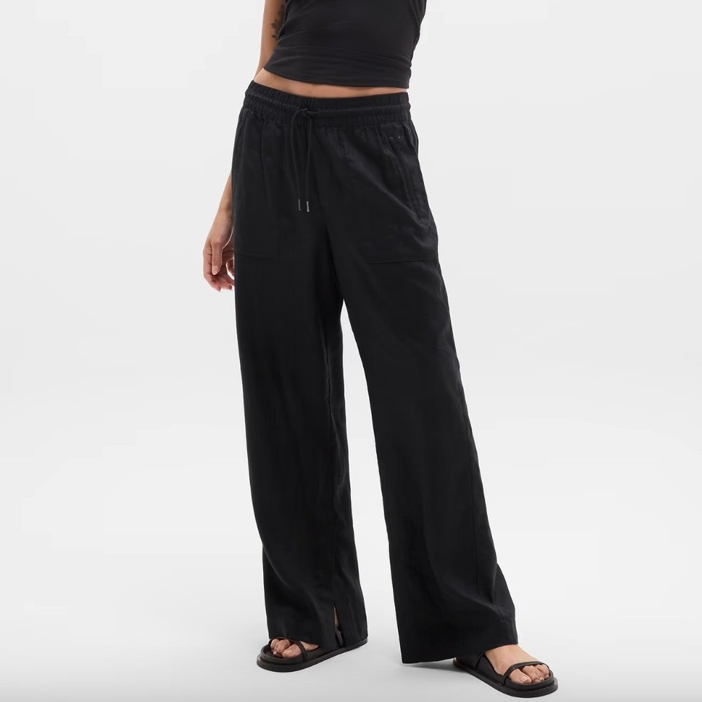 ATHLETA Retreat Linen High Rise Wide Leg Pant 851038-08